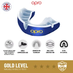 OPRO Youth Self-Fit Gold Mouth Guard -Ball Series Store 10251000 Blue DET alt1