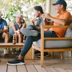 OluKai Men's Ka'anapali Golf Shoes -Ball Series Store 1050920DEZC TrenchBlue DET alt1