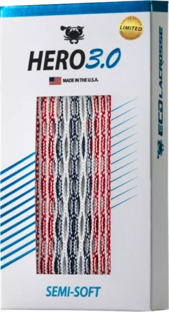 ECD Lacrosse USA Edition HeroMesh 3.0 (Semi-Soft) -Ball Series Store 106082 USA PKG