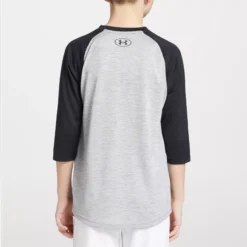 Under Armour Boys' Utility 3/4 Sleeve Shirt -Ball Series Store 1358788 038 GREYNAVY MODBCK