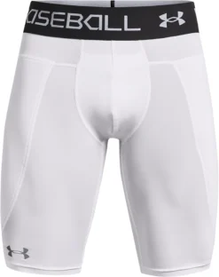 Under Armour Men's Utility Sliding Shorts -Ball Series Store 1367346 White FRT