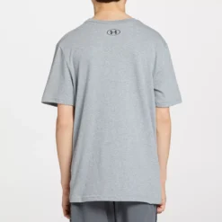 Under Armour Boys' Baseball Plate T-Shirt -Ball Series Store 1371213 035 SteelLightHeatherBlack MODBCK