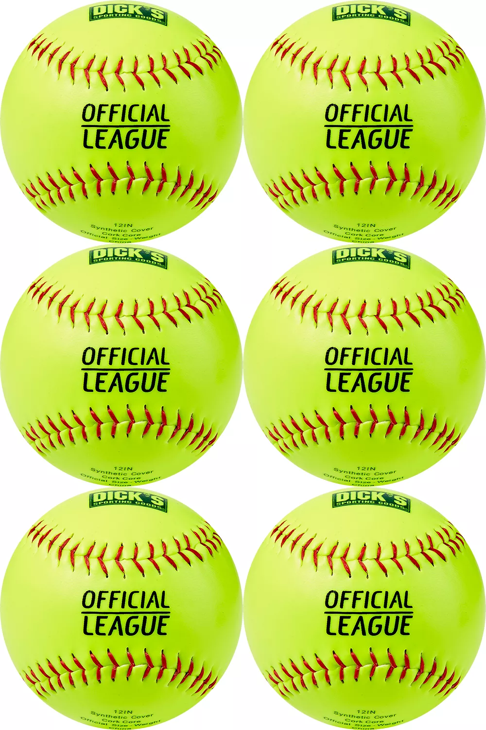 DICK'S Sporting Goods 12'' Slowpitch Practice Softballs – 6 Pack 3 DICK'S Sporting Goods 12'' Slowpitch Practice Softballs – 6 Pack