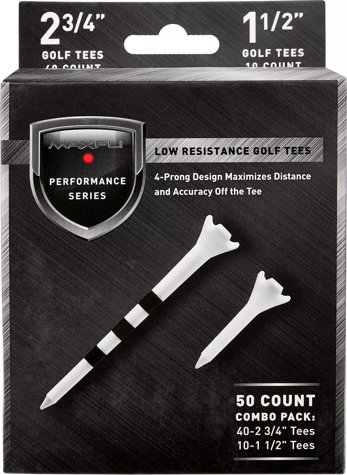 Maxfli Performance Series Low Resistance 2.75” & 1.5” White Golf Tees – 50-Pack 3 Maxfli Performance Series Low Resistance 2.75” & 1.5” White Golf Tees – 50-Pack