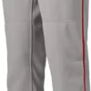 Mizuno Boys' Select Pro Piped Baseball Pants 2 Mizuno Boys' Select Pro Piped Baseball Pants -Ball Series Store 16MIZBBMZNPNPPDPNBBA Grey Red