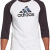 Adidas Men's Triple Stripe Graphic ¾ Sleeve Baseball Shirt