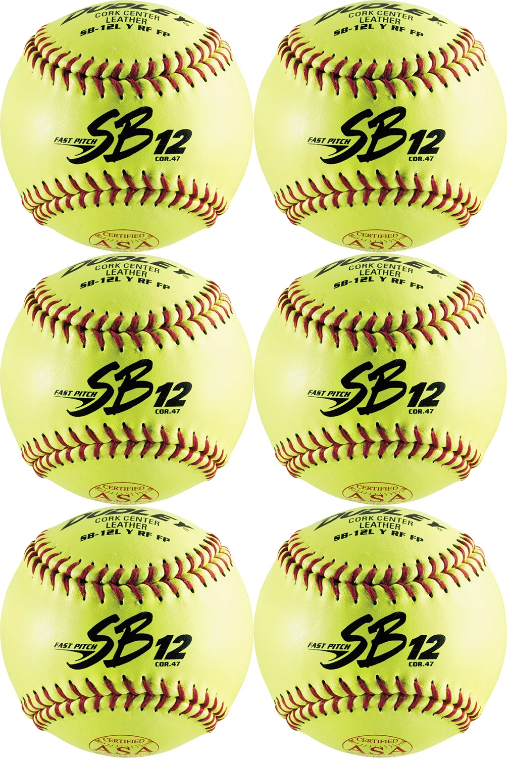Dudley 12” NFHS/ASA SB12 Fastpitch Softballs - 6 Pack 3 Dudley 12” NFHS/ASA SB12 Fastpitch Softballs - 6 Pack