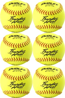 Dudley 12” NFHS/ASA Thunder Heat Fastpitch Softballs - 6 Pack