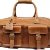 Rawlings Frankie 19'' Leather Duffle Bag -Ball Series Store 19RAWUFRNKS19DFFLMSC Cognac
