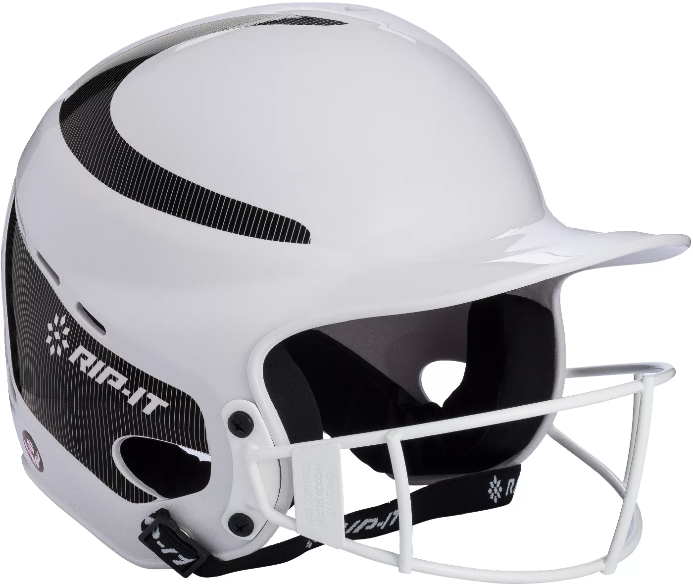 RIP-IT Vision Classic Pinstripe Softball Batting Helmet 3 RIP-IT Vision Classic Pinstripe Softball Batting Helmet
