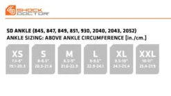 Shock Doctor Compression Knit Ankle Sleeve W/ Gel Support -Ball Series Store 2043 0107 BlackGrey DET