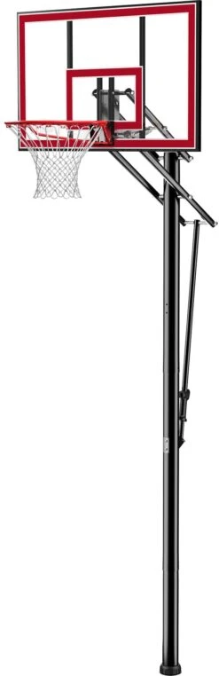 Spalding 44" Shatter-Proof Polycarbonate Pro Glide Lite In-Ground Basketball Hoop