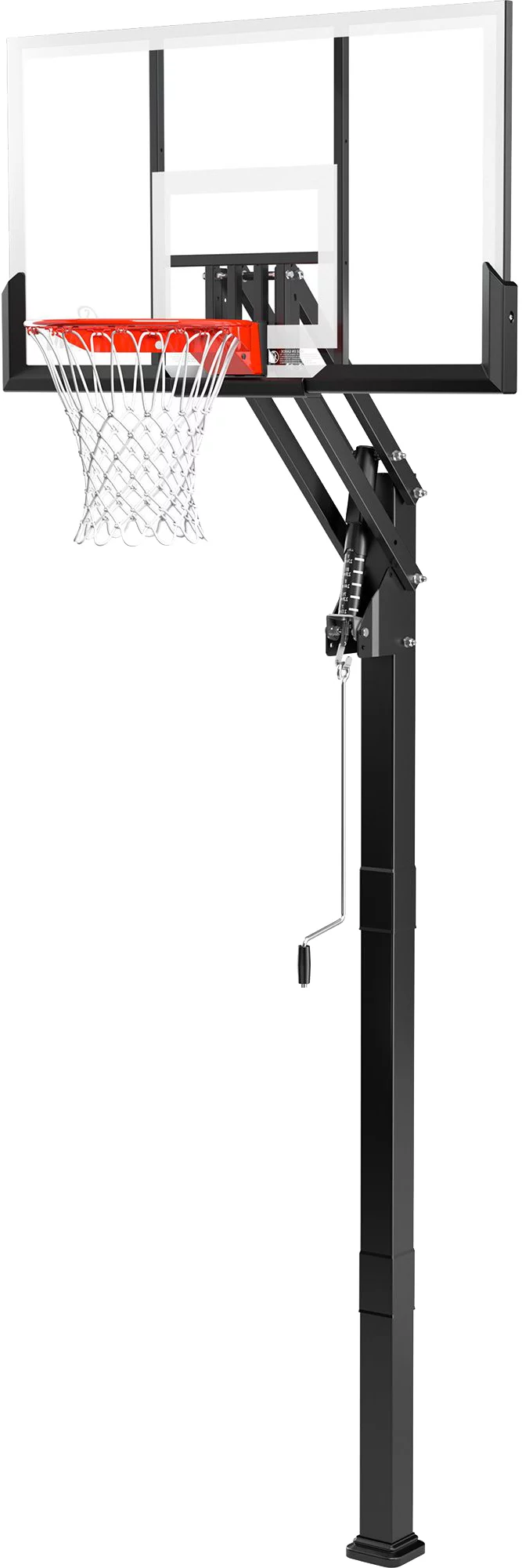 Spalding 60" Tempered Glass U-Turn In-Ground Basketball Hoop 2 Spalding 60" Tempered Glass U-Turn In-Ground Basketball Hoop