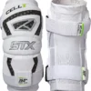 STX Men's Cell V Lacrosse Arm Pads -Ball Series Store 21STXMCLLVRMPDXXXLXP White