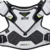 STX Men's Cell V Lacrosse Shoulder Pads -Ball Series Store 21STXMCLLVSHLDRPDLXP White