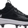 Under Armour Women's Glyde MT TPU Softball Cleats -Ball Series Store 21UARAGLYDMTTPBLKCLT Black White