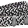 Walter Hagen Men's Multi-Color Braided Golf Belt 1 Walter Hagen Men's Multi-Color Braided Golf Belt -Ball Series Store 21WHGMWHBRDDBLTMLAPA Black White Grey 1