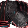 Wilson 11" Girls' Flash Series Softball Glove -Ball Series Store 21WILG2022FLSH11XCTM Black Pink Blue