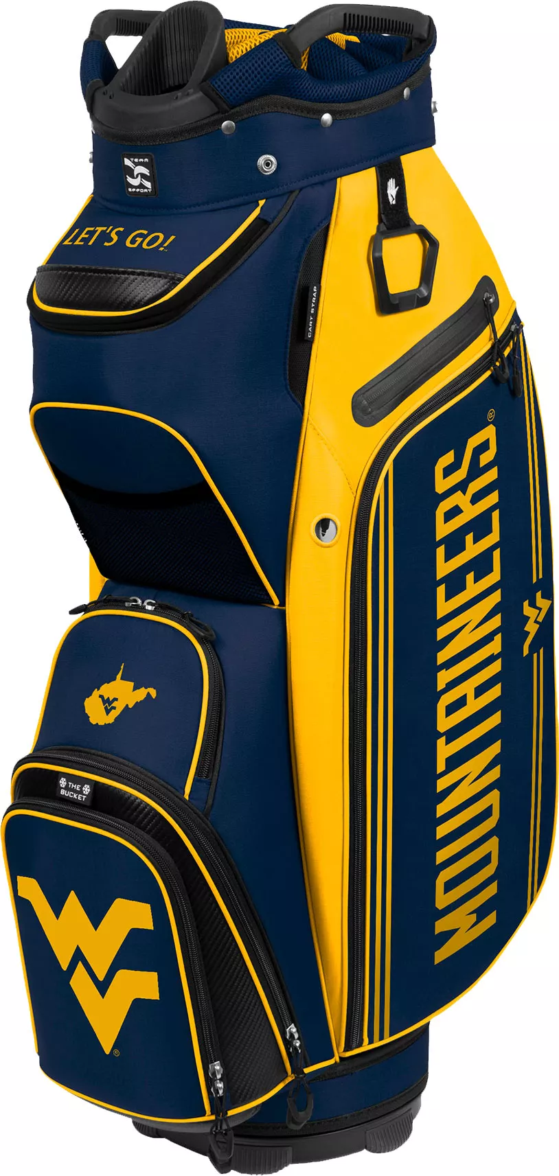 WinCraft Team Effort West Virginia Mountaineers Bucket III Cooler Cart Bag 3 WinCraft Team Effort West Virginia Mountaineers Bucket III Cooler Cart Bag