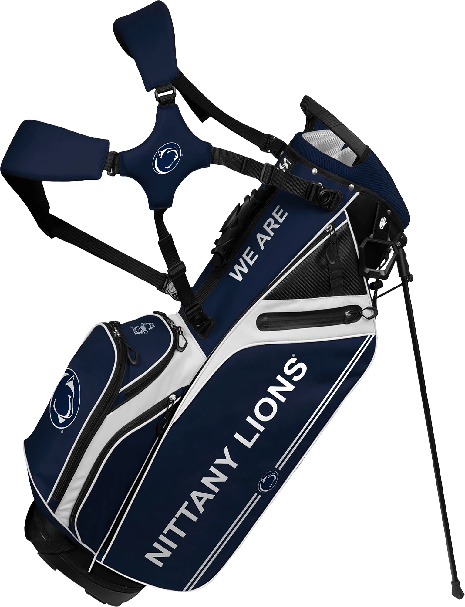 WinCraft Team Effort Penn State Nittany Lions Caddie Carry Hybrid Bag 3 WinCraft Team Effort Penn State Nittany Lions Caddie Carry Hybrid Bag