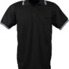 3N2 Men's Umpire Polo -Ball Series Store 223N2M3N2MPRPLXXXBBA Black