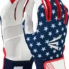 Easton Women's Game Ready Elite Softball Batting Gloves -Ball Series Store 22ETSWGMRDYLTBLK2BAS Red White Blue