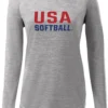 EvoShield Women's USA Softball Long Sleeve Shirt -Ball Series Store 22EVSWWMNSSSFTBLLBBA Charcoal Grey