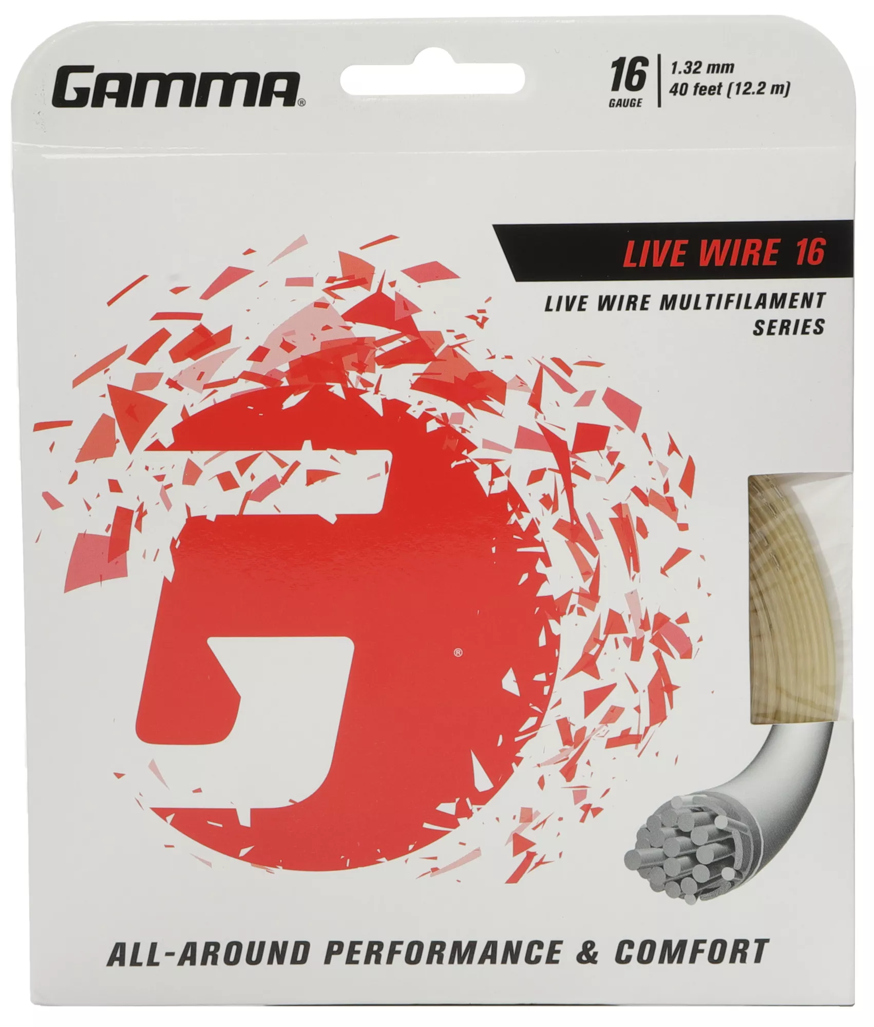 GAMMA Live Wire Tennis String - 16G 3 GAMMA Live Wire Tennis String - 16G