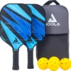 JOOLA Ben Johns Blue Lightning Pickleball Paddle Set -Ball Series Store 22JOOABNJHNSBLLGHTNN Blue