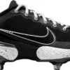 Nike Men's Alpha Huarache Elite 3 Metal Baseball Cleats 2 Nike Men's Alpha Huarache Elite 3 Metal Baseball Cleats -Ball Series Store 22NIKMLPHHRCHLT3LSTLX Black White Metallic Grey