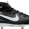 Nike Men's Alpha Huarache NXT Metal Baseball Cleats -Ball Series Store 22NIKMLPHHRCHNXTBSTL Black Grey