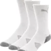 PUMA Essential Crew Cut Golf Socks – 3 Pack -Ball Series Store 22PUMMSSNTLCRWCT3APA Bright White