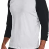 Under Armour Men's Classic 3/4 Sleeve T-Shirt 1 Under Armour Men's Classic 3/4 Sleeve T-Shirt -Ball Series Store 22UARMMCLSSC34BSBBBA White Black