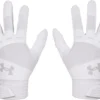Under Armour Women's Motive Softball Batting Gloves 1 Under Armour Women's Motive Softball Batting Gloves -Ball Series Store 22UARWMTV22GRYRSGBAS White Halo Gray