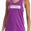 Under Armour Women's Softball Wordmark Bar Tank -Ball Series Store 22UARWWSFTBLLWMBRBBA Purple