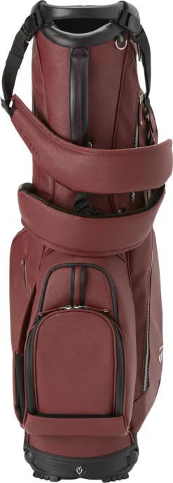 TaylorMade 2022 Vessel Lite Lux Stand Bag -Ball Series Store 22VESSELLLSB V9709101 Burgundy FRT