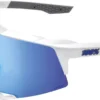 100% Speedcraft Mirrored Sunglasses -Ball Series Store 22WHUUSPDCRFTGLSCSGS White Blue Mirror