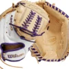 Wilson 34'' Aubree Munro A2000 SuperSkin Series Fastpitch Catcher's Mitt 2023 1 Wilson 34'' Aubree Munro A2000 SuperSkin Series Fastpitch Catcher's Mitt 2023 -Ball Series Store 22WILA2000FPMGMSSBAS White