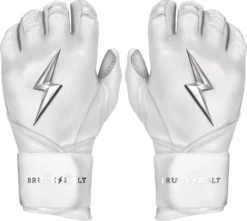 Bruce Bolt Youth Long Cuff Chrome Batting Gloves