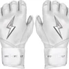 Bruce Bolt Adult Long Cuff Chrome Batting Gloves -Ball Series Store 22XRAMBBLNGCFFCHRBTG White