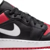 Jordan Kids' Grade School Air Jordan 1 Low Basketball Shoes -Ball Series Store 23JDNYJ1LWBLKRDWHKDS Red Black White