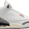 Air Jordan 3 Retro Kids' Grade School Basketball Shoes -Ball Series Store 23NIKYRTR3WHTRDBLKDS White Black Red