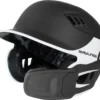 Rawlings Junior VELO Baseball Batting Helmet W/ Reversible Jaw Guard -Ball Series Store 23RAWYVLRVMTTGLSSBTH Black White