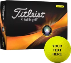 Titleist 2023 Pro V1 Yellow Personalized Golf Balls