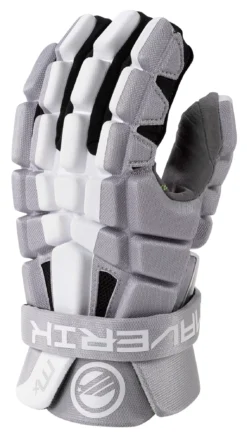 Maverik Men's MX Lacrosse Glove -Ball Series Store 3003401 WhiteGrey BCK