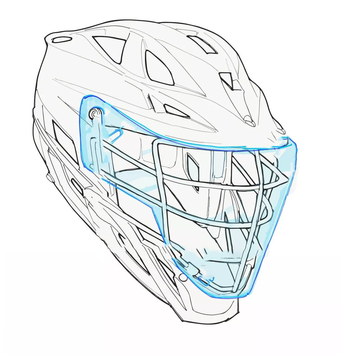 Cascade Adult Field Shield For Lacrosse Helmet 3 Pack 7 Cascade Adult Field Shield For Lacrosse Helmet 3 Pack - Image 5