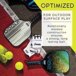 Franklin X-40 Performance Outdoor Pickleball Balls- 12 Pack 12 Franklin X-40 Performance Outdoor Pickleball Balls- 12 Pack -Ball Series Store 52828X OpticYellow DET alt3