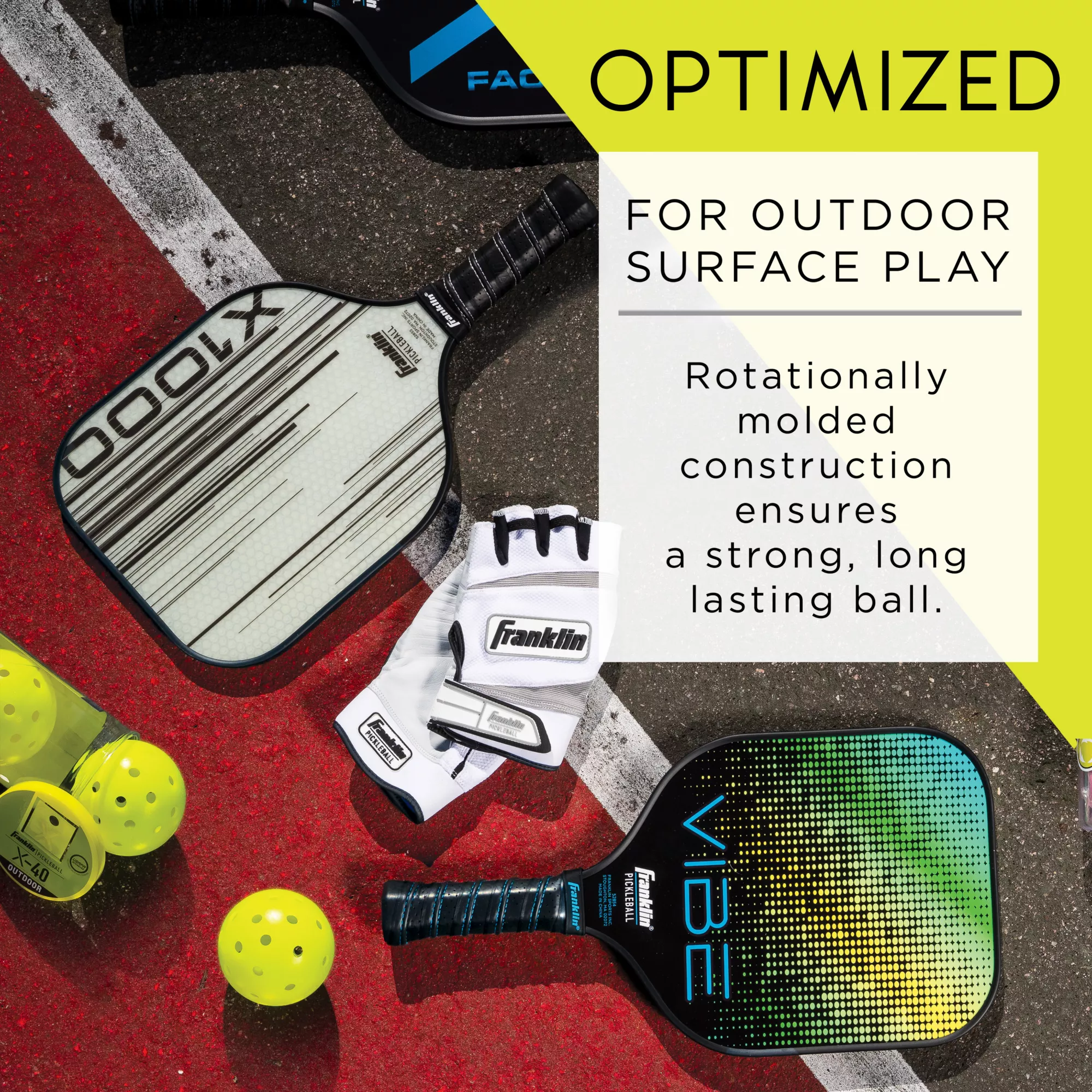 Franklin X-40 Performance Outdoor Pickleball Balls- 12 Pack 7 Franklin X-40 Performance Outdoor Pickleball Balls- 12 Pack - Image 5