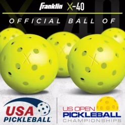 Franklin X-40 Performance Outdoor Pickleball Balls- 12 Pack 13 Franklin X-40 Performance Outdoor Pickleball Balls- 12 Pack -Ball Series Store 52828X OpticYellow DET alt4