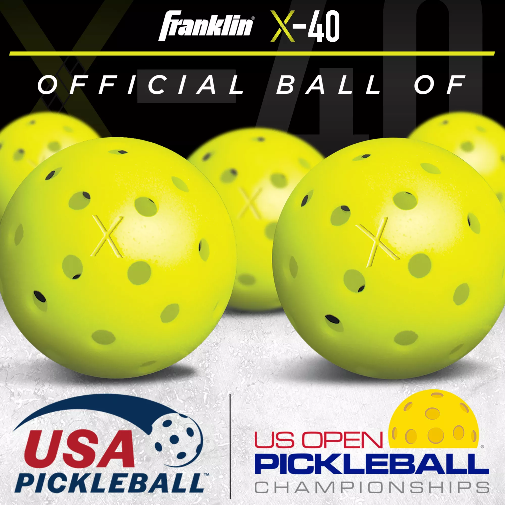 Franklin X-40 Performance Outdoor Pickleball Balls- 12 Pack 8 Franklin X-40 Performance Outdoor Pickleball Balls- 12 Pack - Image 6